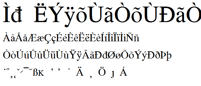 WP MultinationalA Roman font